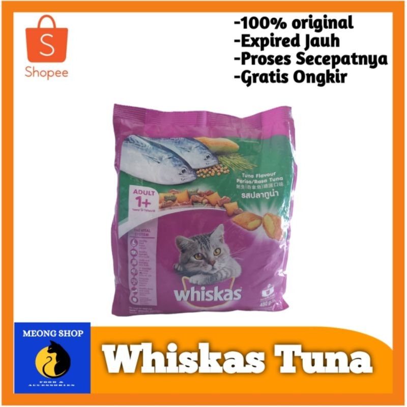 WHISKAS KERING 480GR | WHISKAS DRY FOOD KEMASAN PABRIK | WHISKAS KUCING DEWASA | DRY FOOD PREMIUM