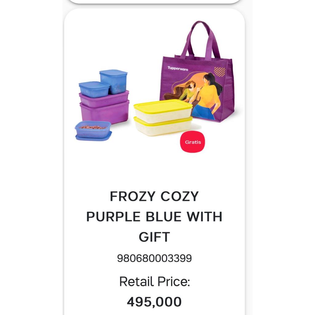 TUPPERWARE FROZY COZY SET (MEDIUM, LOW, HIGH) - FREE FREEZERMATE & BAG