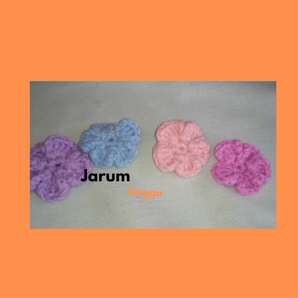 Bunga Rajut Lucu Keychain Hiasan Tas/ Hiasan Jepitan