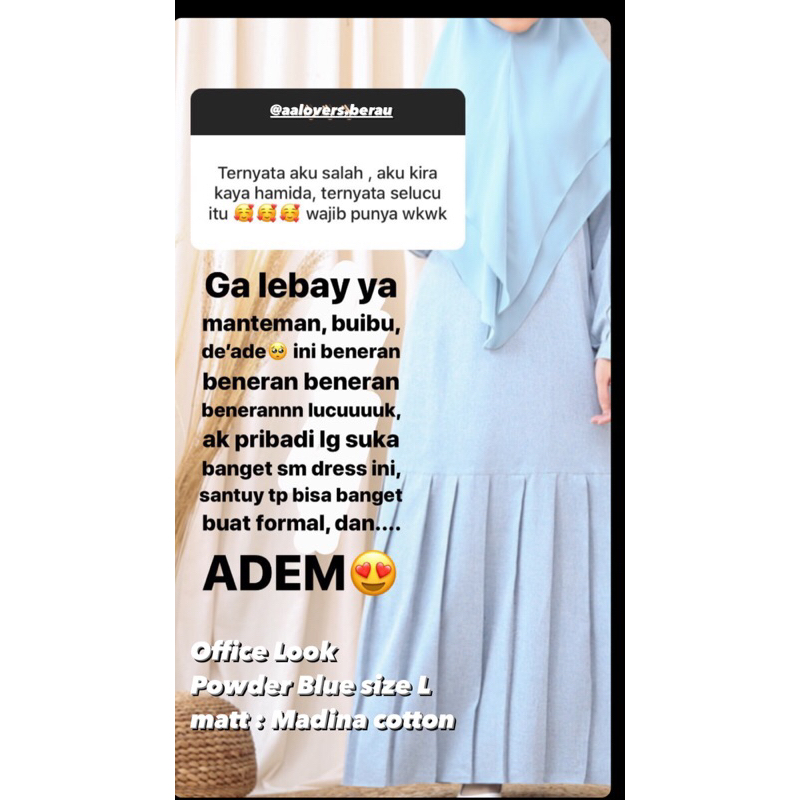 Atelier Angelina - Office Look dress Powder Blue size L