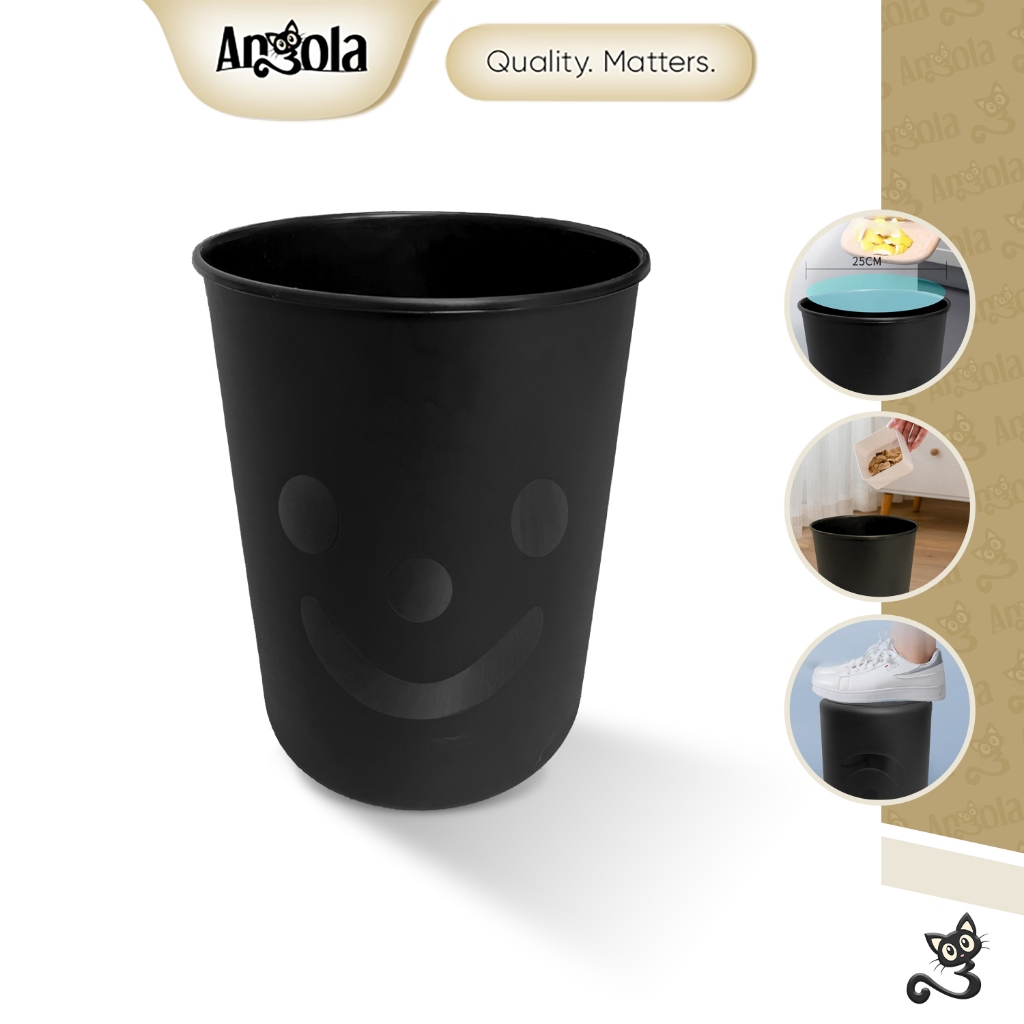 ANGOLA Tong Sampah Plastik Bahan Tebal E98 Trash Bin / Dust Bin / Tempat Sampah Super Tebal