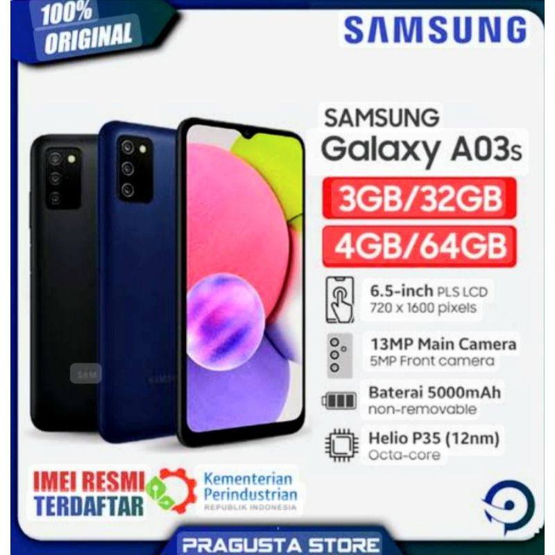 HP BEKAS MURAH SAMSUNG A03S 4/64GB 5000MAH