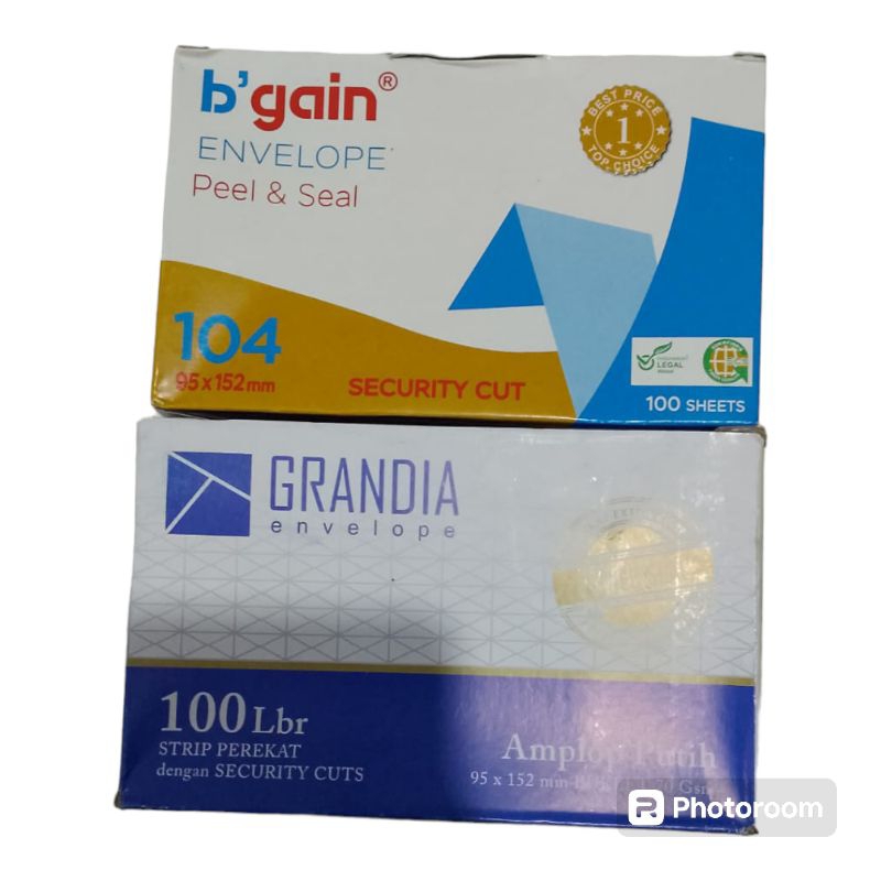 

Amplop perekat b'gain/ grandia 95x152mm(100lbr)