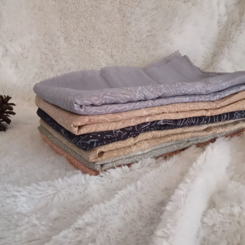 Hijab Segi empat Motif || Voal Denai