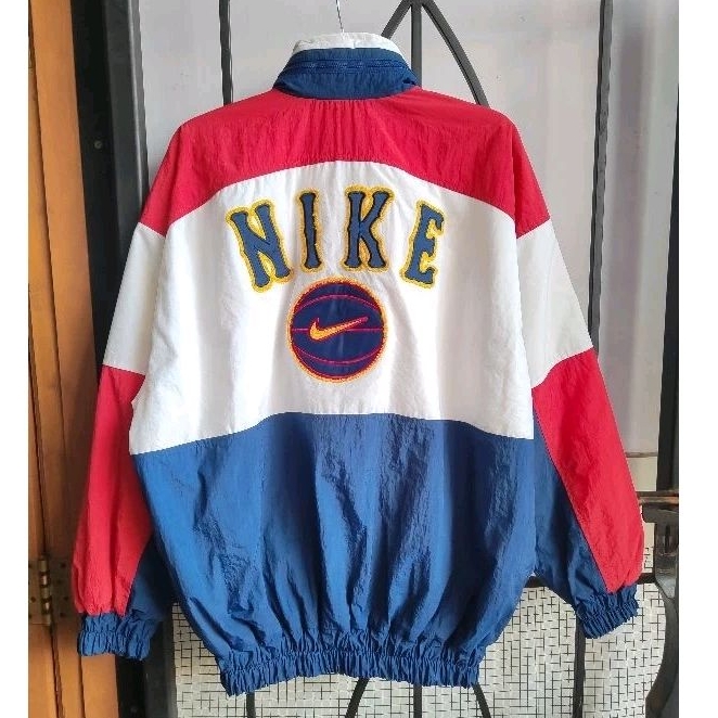 Jacket Vintage Nike Basketball bahan tebal Puffer anti dingin jacket casual riding motoran windbreak