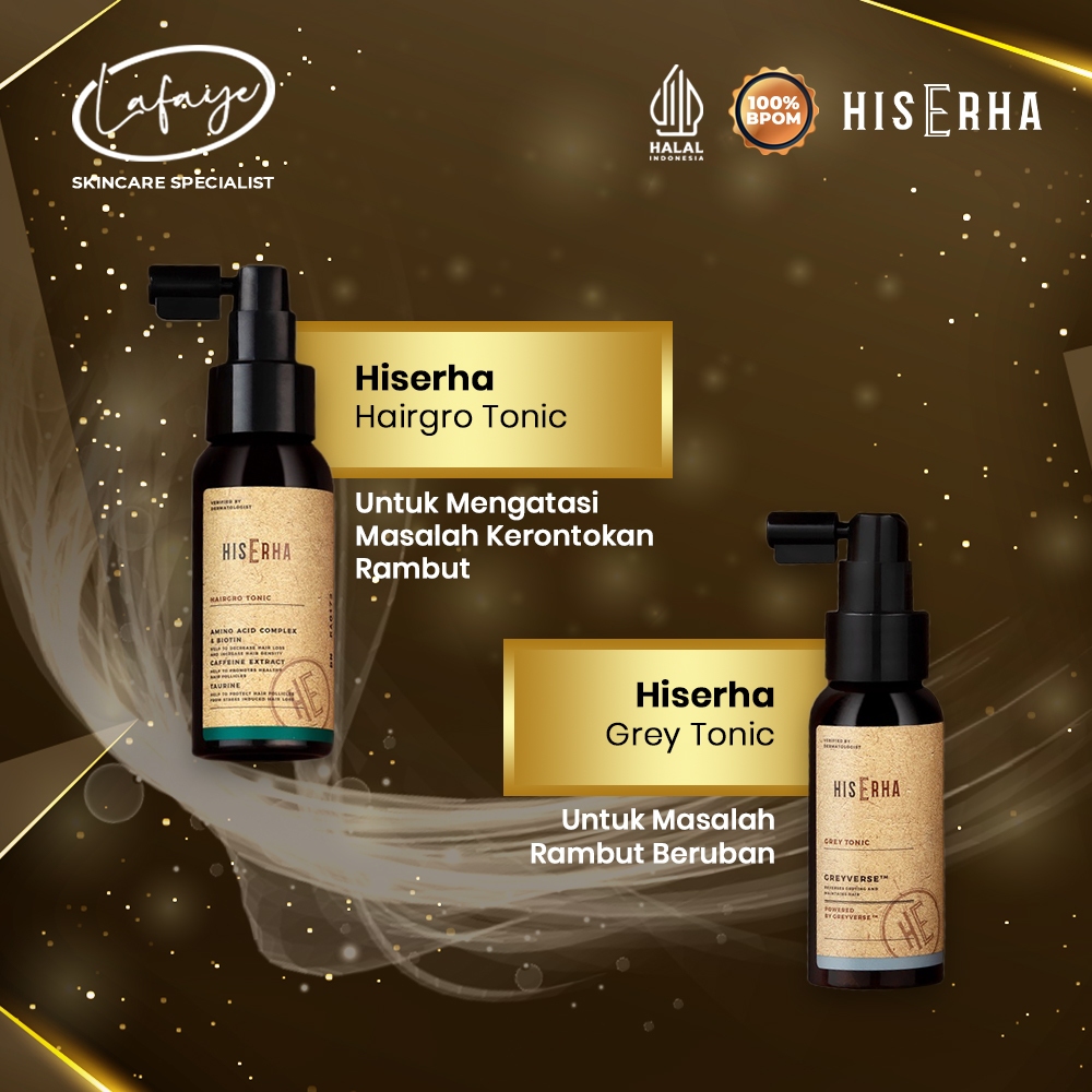 HIS ERHA Hairgro Tonic Grey Tonic - Tonik Anti Rontok dan Anti Uban Rambut Pria