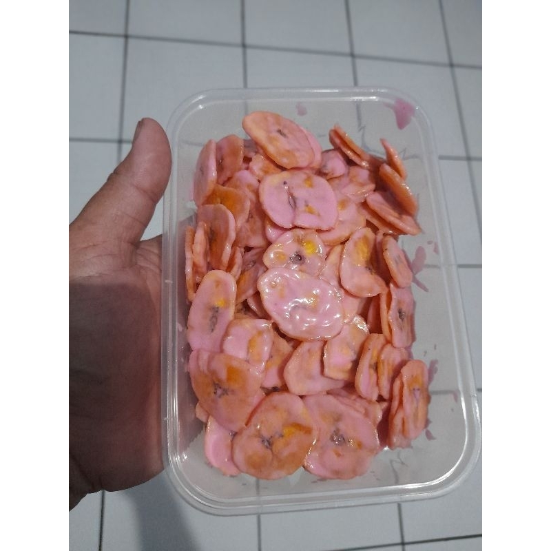 

keripik pisang lumer rasa strawbery,|| kripik pisang lumer pink stroberi,|| pink stroberi