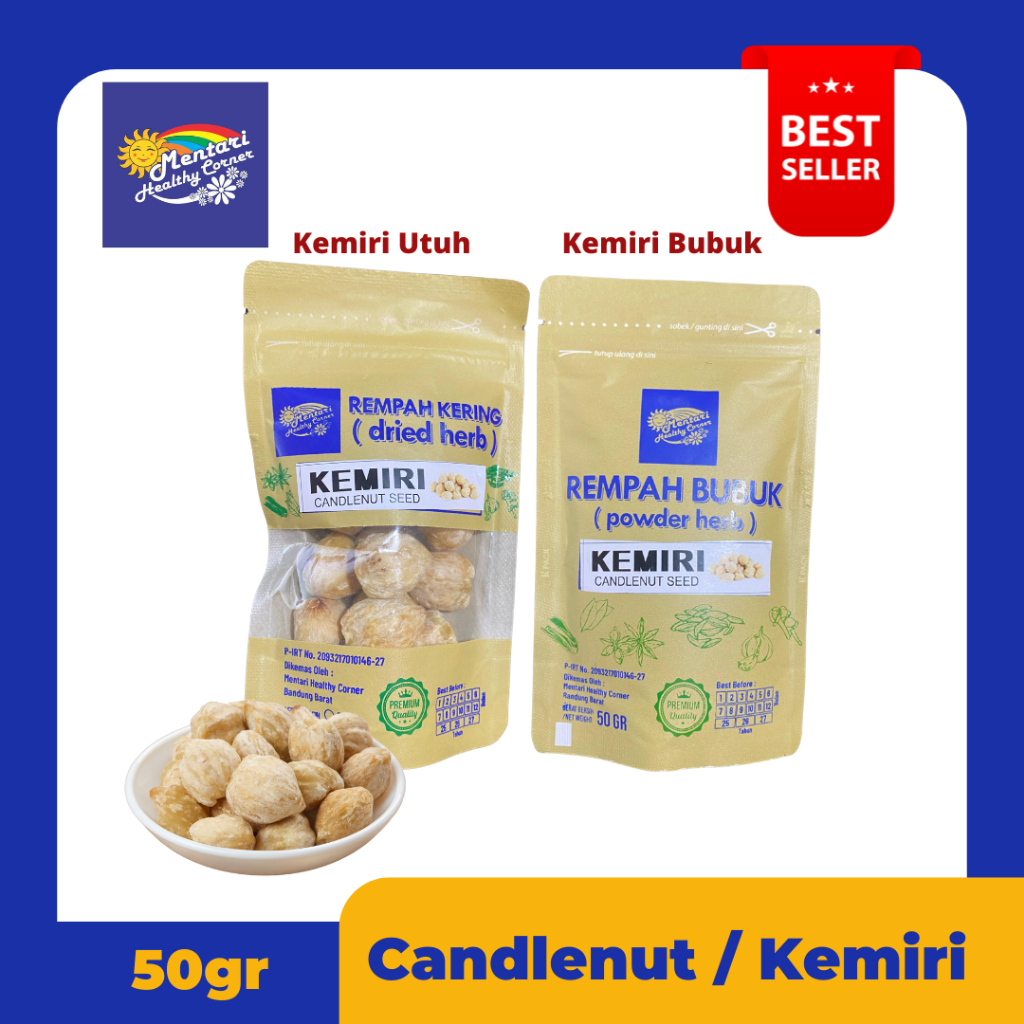 

50gr Candlenut, Kemiri Utuh / Kemiri Bubuk 50gram