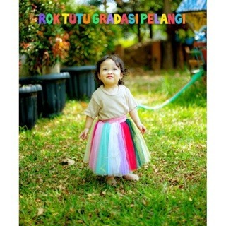 (ROK TUTU GRADASI)ROK TUTU PELANGI/ROK TUTU TILE PREMIUM/ROK TUTU ANAK DAN DEWASA