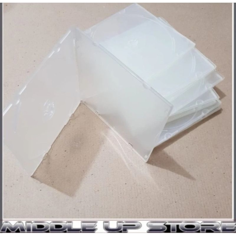Box cd casing cd bahan pvc bening eceran / tempat vcd-dvd kosong harga per 1 pcs