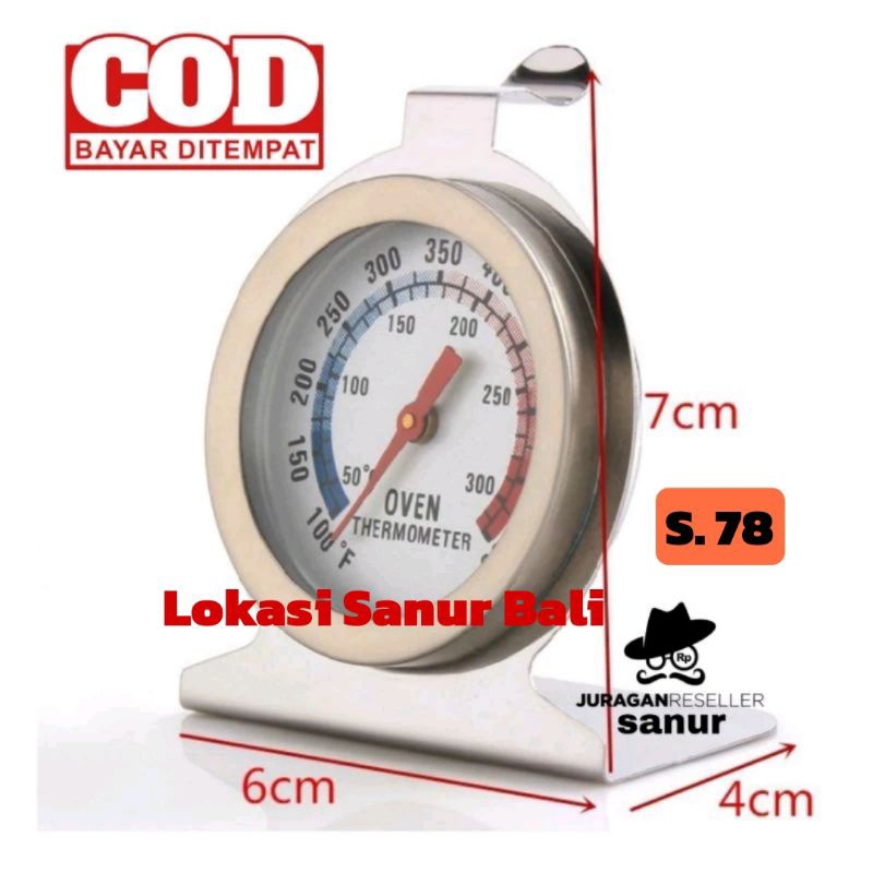 Termometer Oven Tangkring Oven Thermometer Kompor Hock Analog Baking