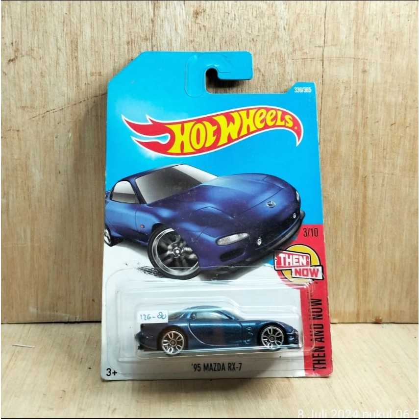 Hot Wheels '95 Mazda RX7 Biru Metalic RX-7 FD decal bagus