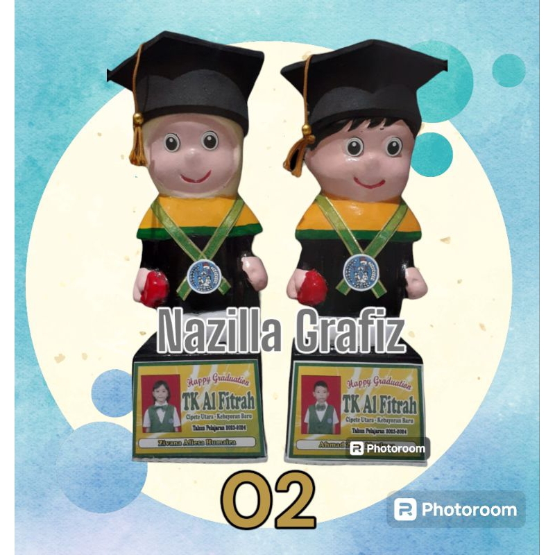 Piala Wisuda,Patung Wisuda,Boneka Wisuda