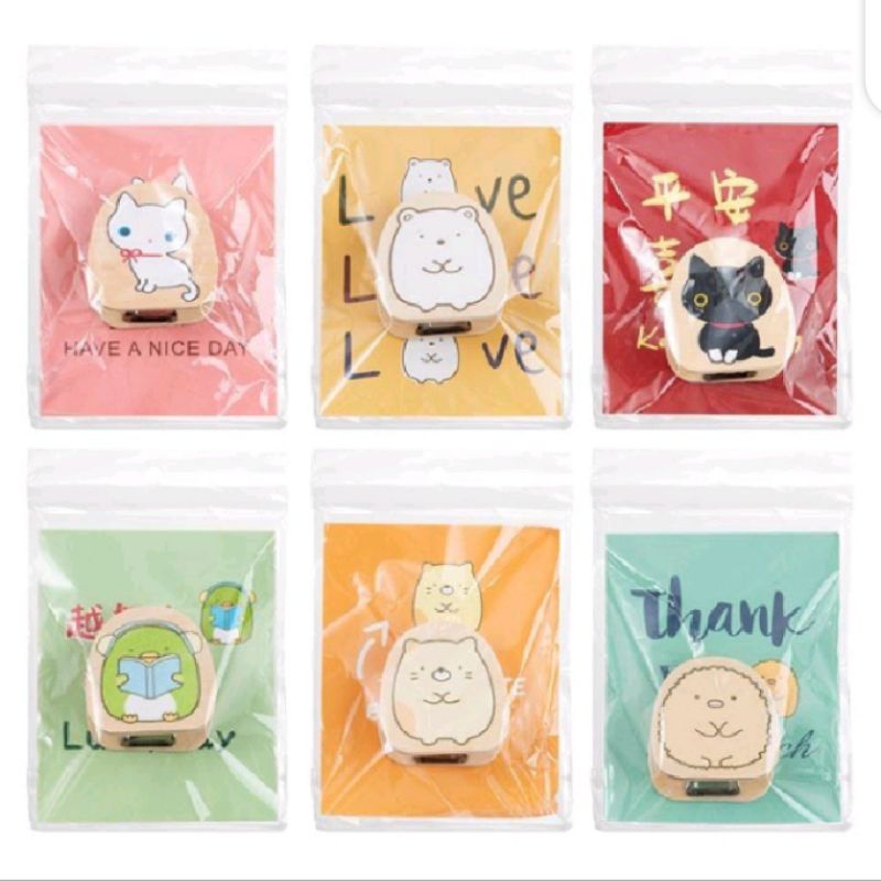 

Penjepit buku kertas ATK Paper clip bahan kayu motif kartun lucu