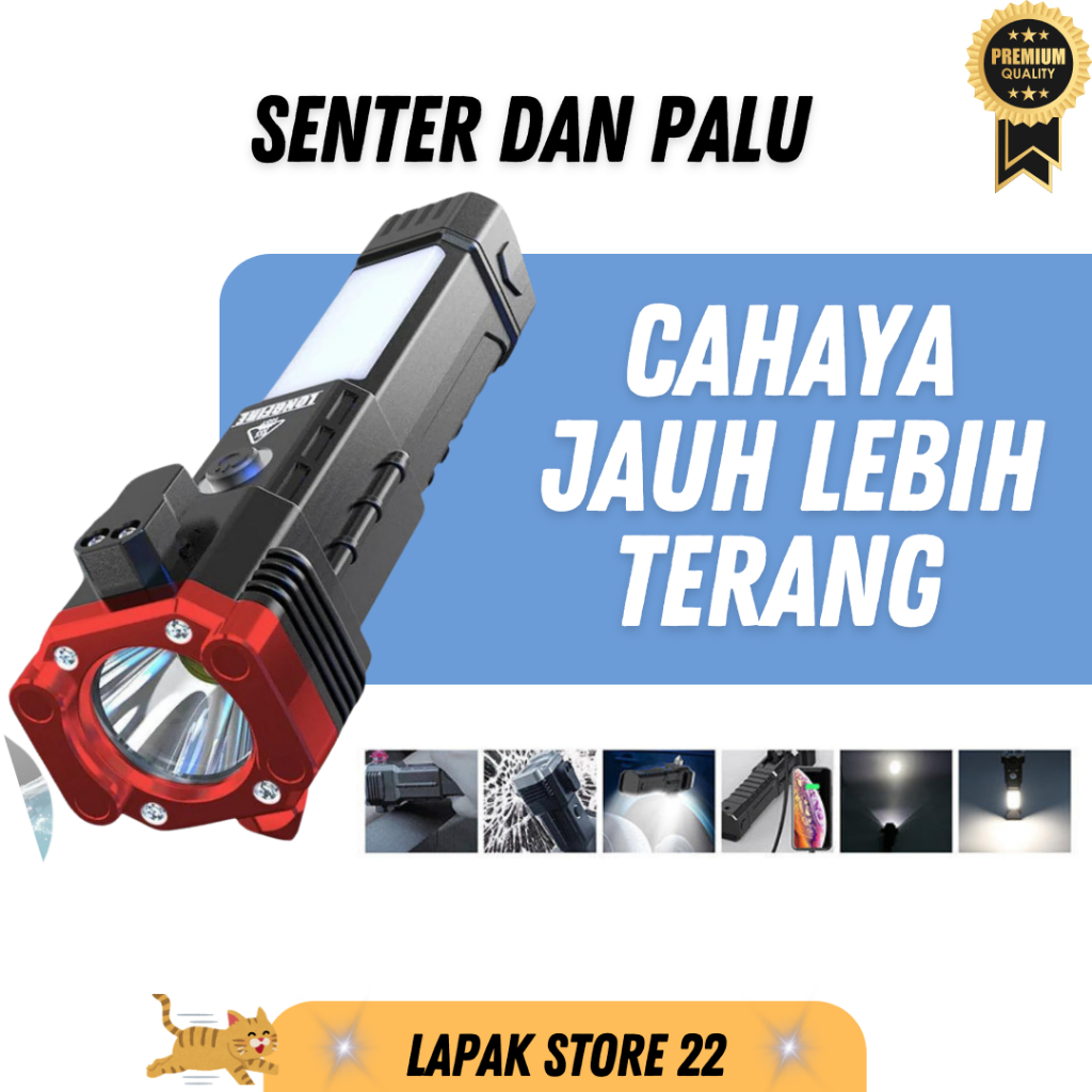 Senter Led Super Terang Multifungsi Lampu Senter LED Flashlight USB Senter Led Super Terang Jarak Ja