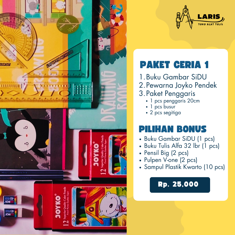 

PAKET BUKU GAMBAR MURAH | ALAT GAMBAR LENGKAP | PILIH SATU BONUS