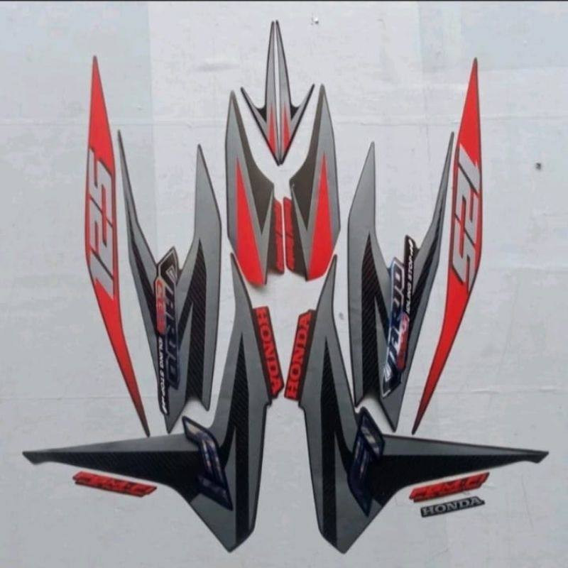 striping honda vario 125 cbs old 2013 hitam merah