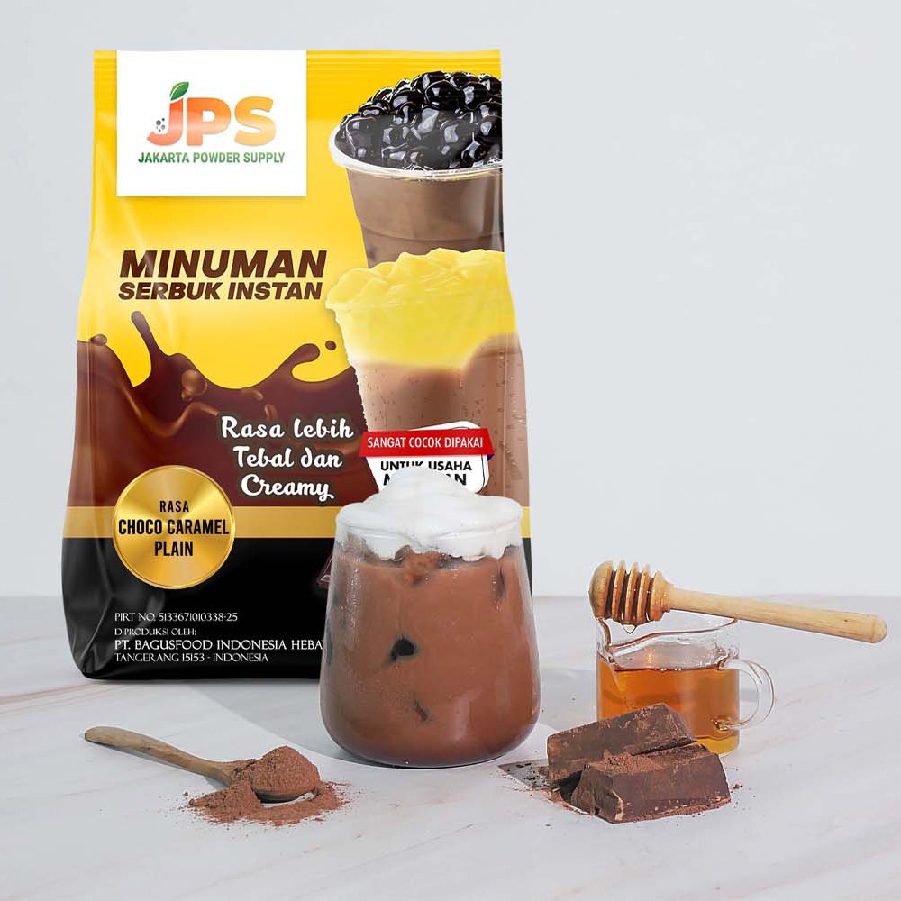 

JPS Plain Choco Caramel 1 kg Bubuk Minuman Premium Tanpa Gula / Serbuk Cokelat Karamel / Chocolate