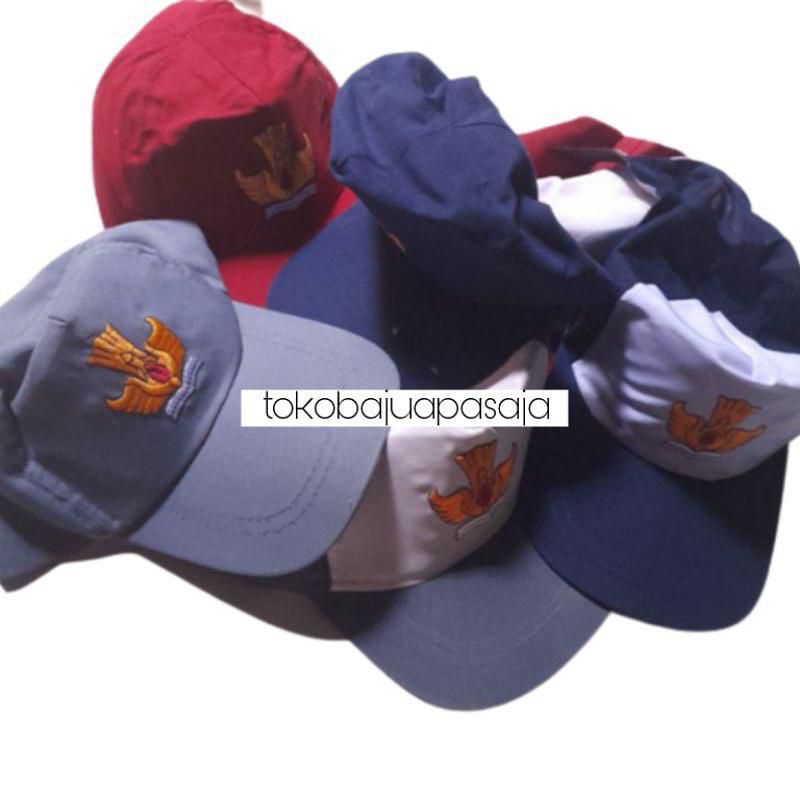 Topi Sekolah SD SMP SMA Topi Sekolah Merah Putih Topi Sekolah Biru Putih Topi Sekolah Abu Putih Topi