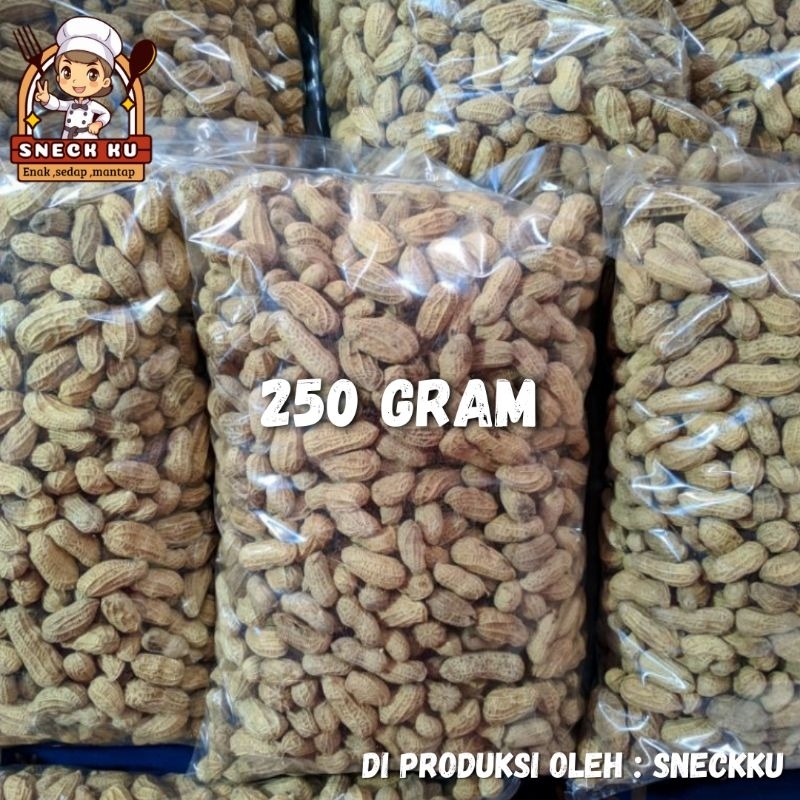 

Kacang Kulit Sangrai Cemilan Kacang kulit Asin Gurih isi 250 gram