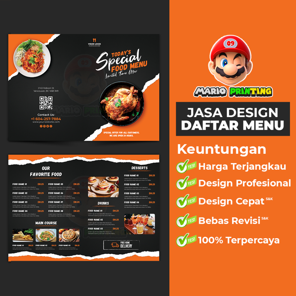 Jasa Desain Menu | Daftar Menu | Desain Menu Makanan | Desain Menu Minuman | Desain Menu Snack | Des