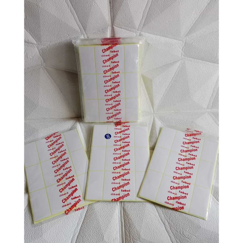 

sticker label 1pack isi 7 lembar champion 103