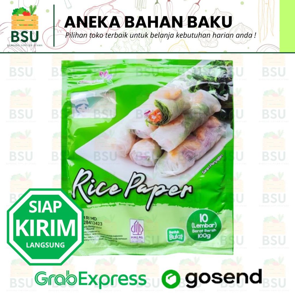 

Rice Paper Bulat 100gr 500gr / Vietnam Spring Roll 10 Lembar 50 Lembar