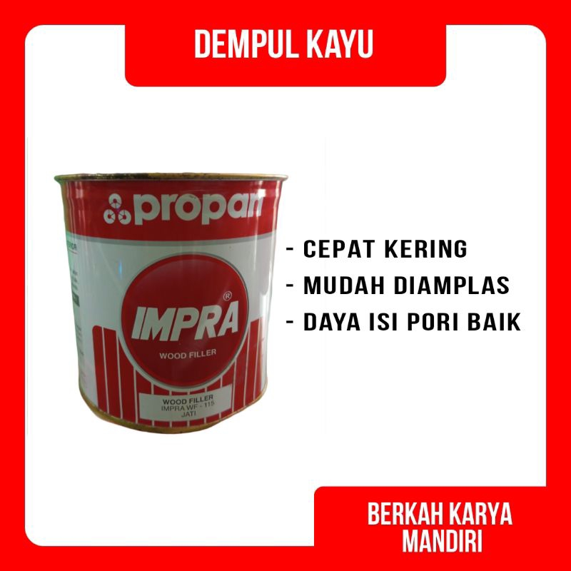 Dempul Kayu / Dempul Kayu Woodfiller IMPRA 1 Kg / IMPRA WOODFILLER Dempul Kayu