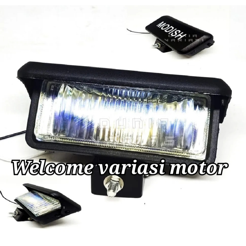 Lampu tembak sorot foglam halogen pelangi kotak sesuai foto mobil motor 12 volt AC dc