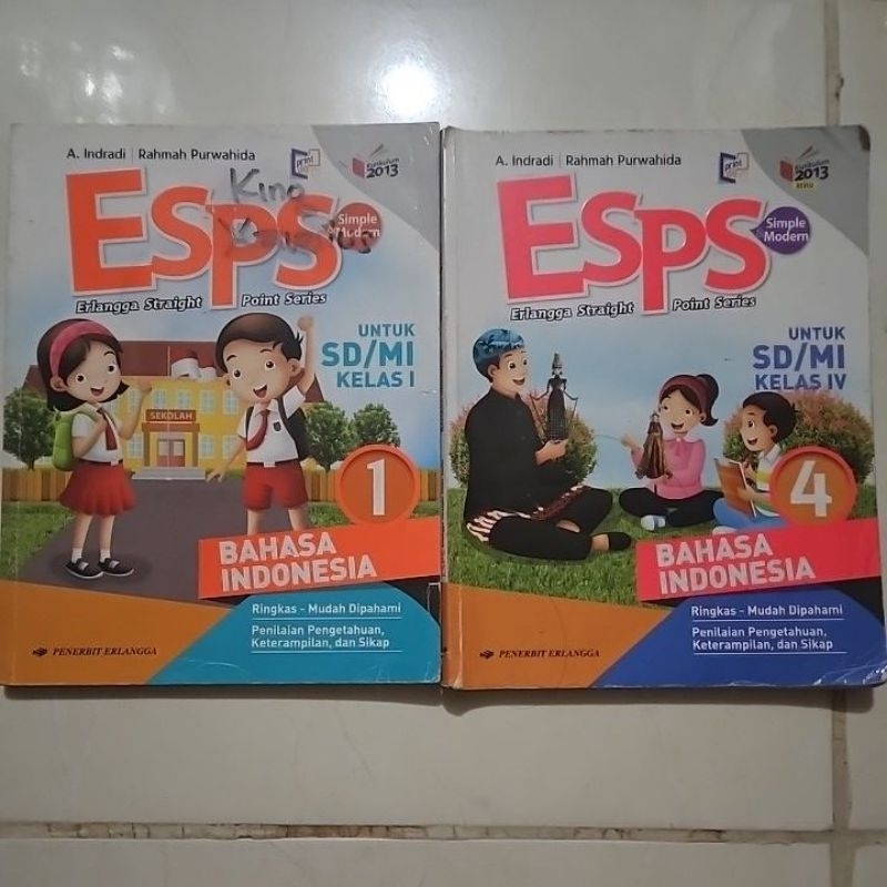 

esps bahasa indonesia kelas 1 dan 4 bekas preloved