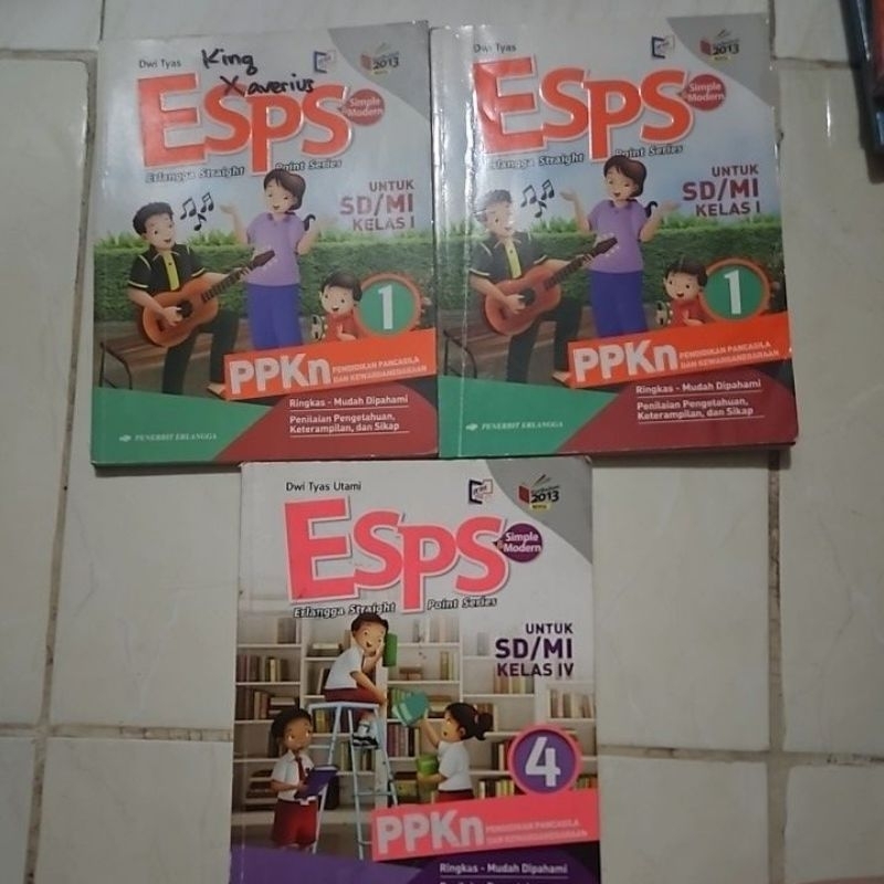 

esps ppkn pkn kelas 1 dan 4 bekas , preloved