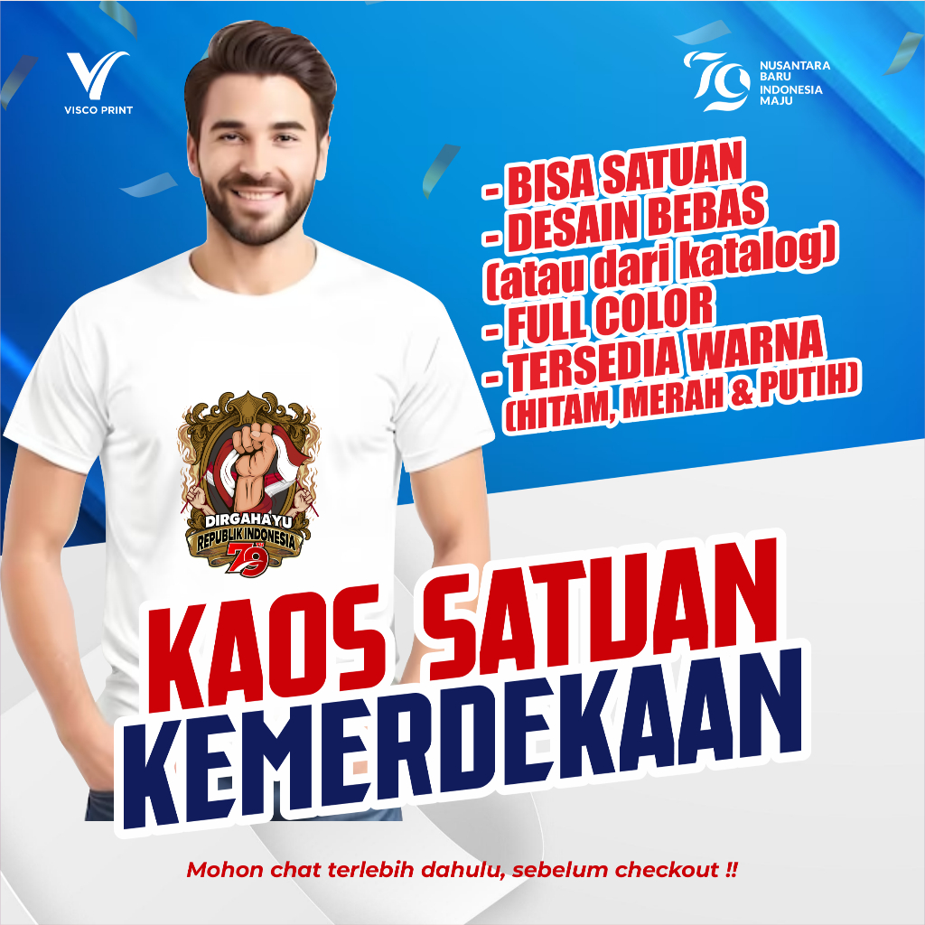 KAOS 17 AGUSTUS 2024 COTTON COMBED SEHARI JADI DESAIN SUKA SUKA - BISA COD