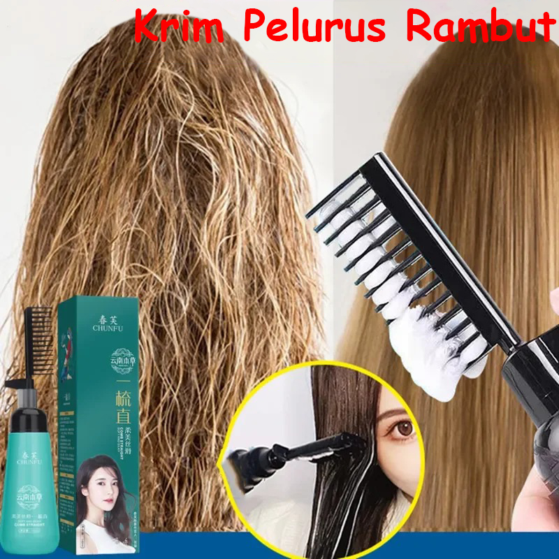 Krim Pelurus Rambut Cream Smoothing Rambut Pelurus Rambut Permanen Masker Rambut Kering Dan Mengemba