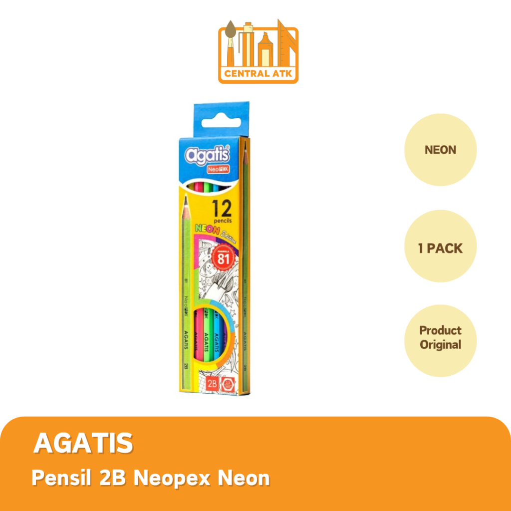 

PENCIL / PENSIL 2B AGATIS NEOPEX NEON / PENSIL AGATIS NEOPEX NEON (1PAK)