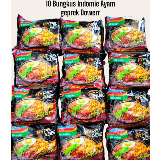 

10 Bungkus Indomie Ayam Geprek Pedes Nampol Mie Instan Murah