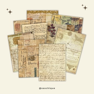 

[20 pcs] kertas journaling / old paper / vintage paper scrapbook / kertas dekorasi 20 lembar