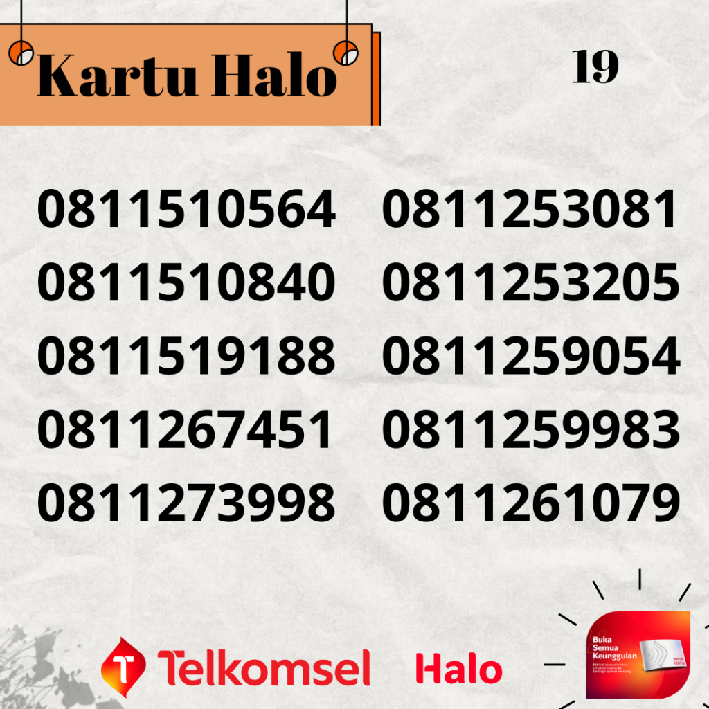 Kartu Halo 10 Digit murah
