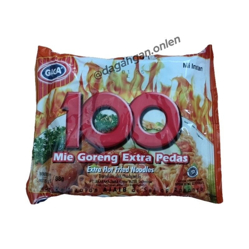 

Mie 100 Gaga Mie Goreng Extra Pedas