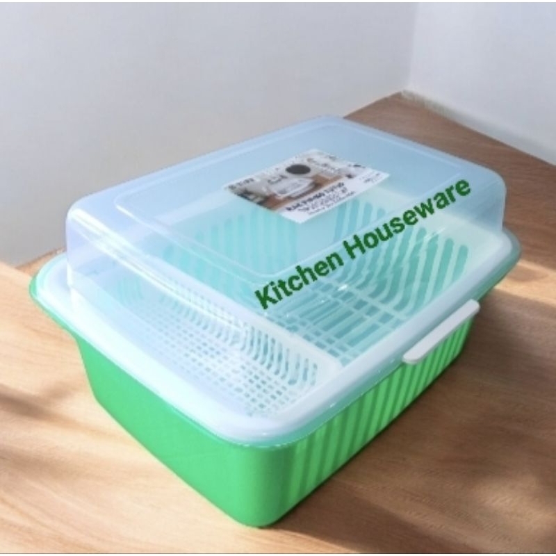 Rak Piring Tutup Plastik MPW Rak Pengering Piring