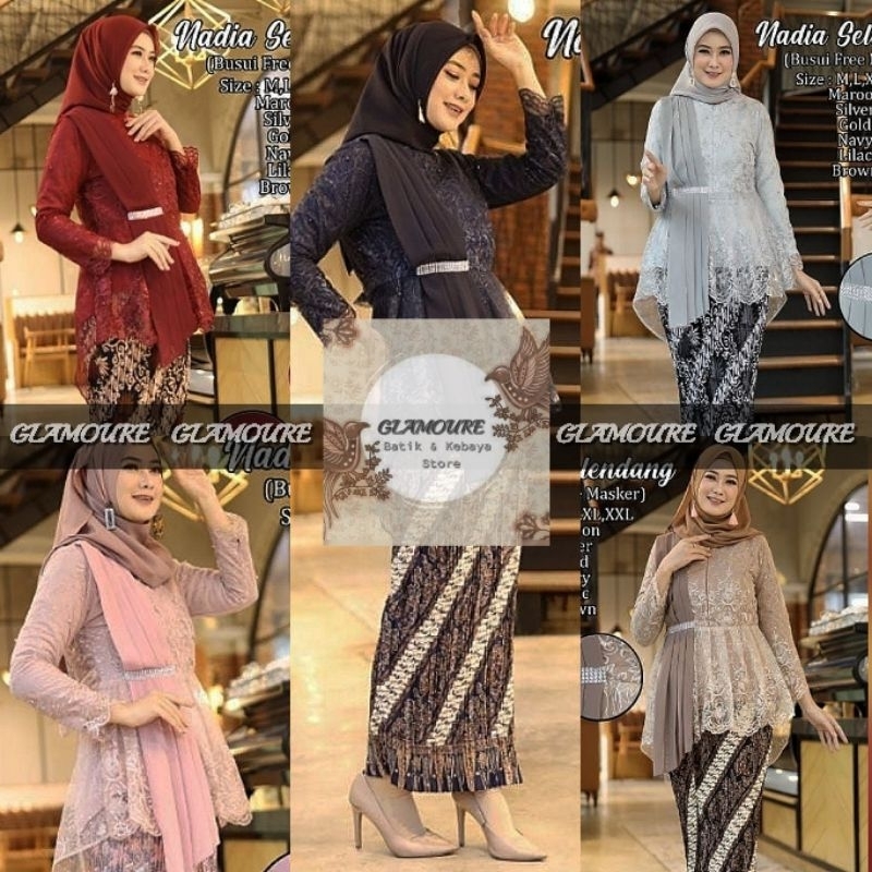 (COD) SET / ATASAN KEBAYA NADIA SELENDANG BUSUI PAYET REALPICT TERLARIS >KEBAYA REMAJA/KEBAYA FAVORI