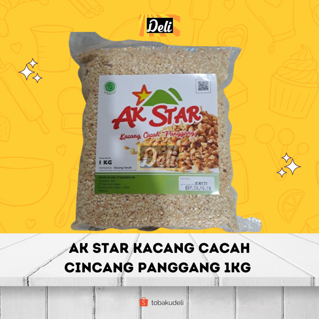 

Ak Star Kacang Cacah Cincang Panggang Kacang Butiran Kacang Topping Roti Kue Kemasan Ori 1kg