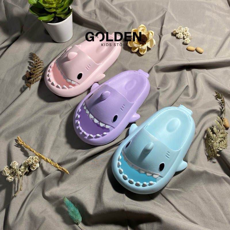 SANDAL ANAK MOTIF HIU, SANDAL HIU, SANDAL SELOP MOTIF HIU, SANDAL BABY SHARK