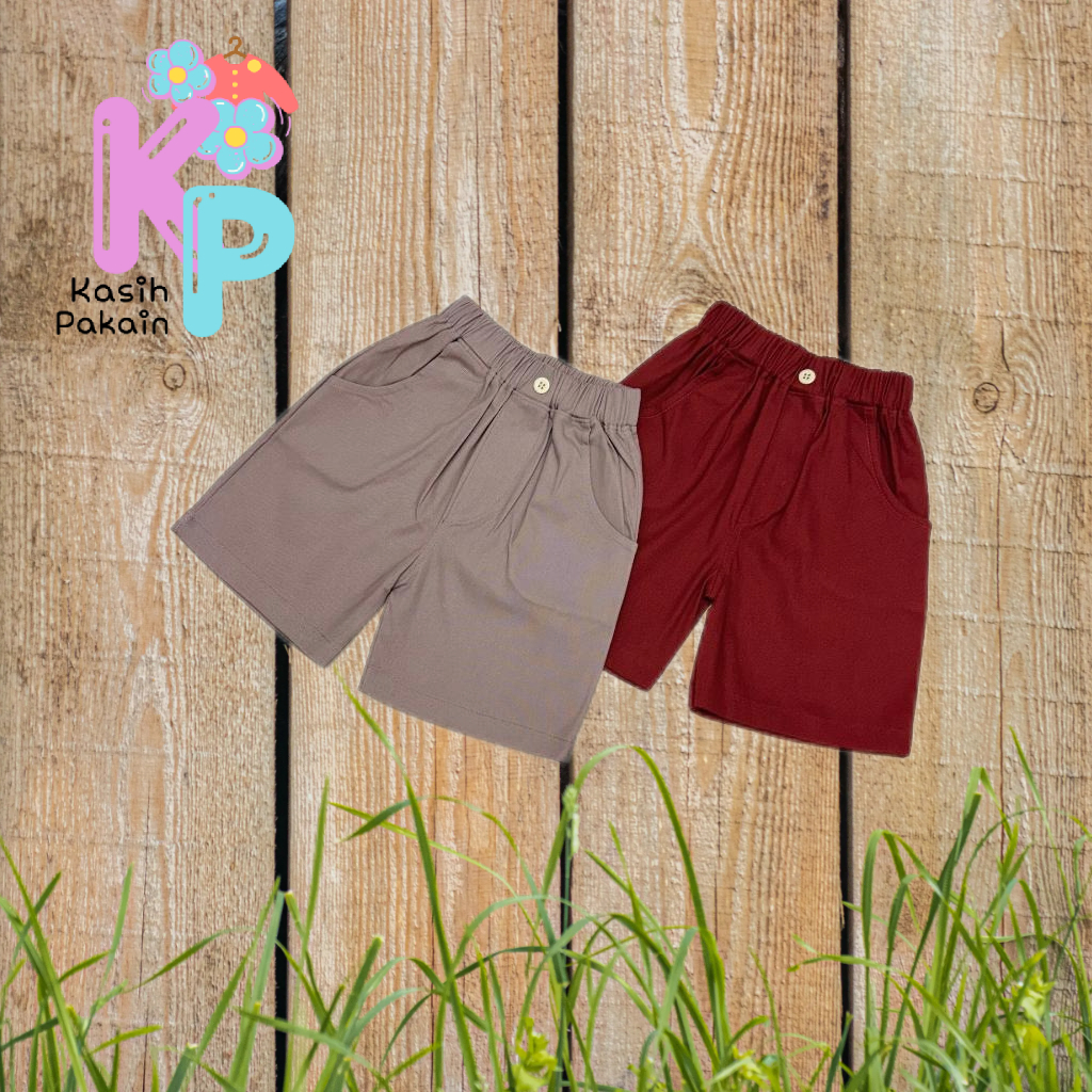 [GRATIS ONGKIR | COD] Celana Pendek Chinos Anak Usia 1-4 Tahun Bahan Premium Diamond Twill Cotton