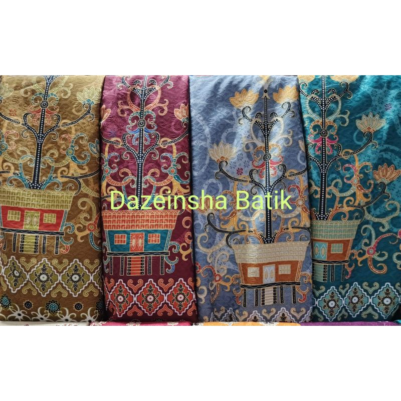 Kain Motif khas Kalimantan Tengah sutra dobby