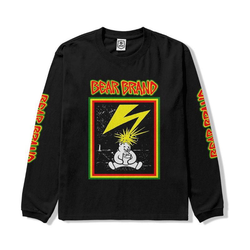Apose Club - Bear brand Black Long Sleeve Tee