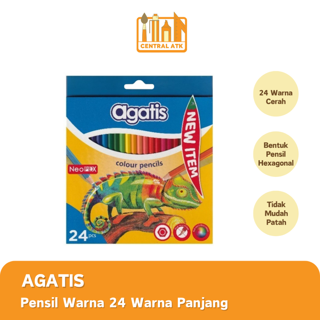 

COLOUR PENCIL / PENSIL WARNA AGATIS NEOPEX 24 WARNA PANJANG