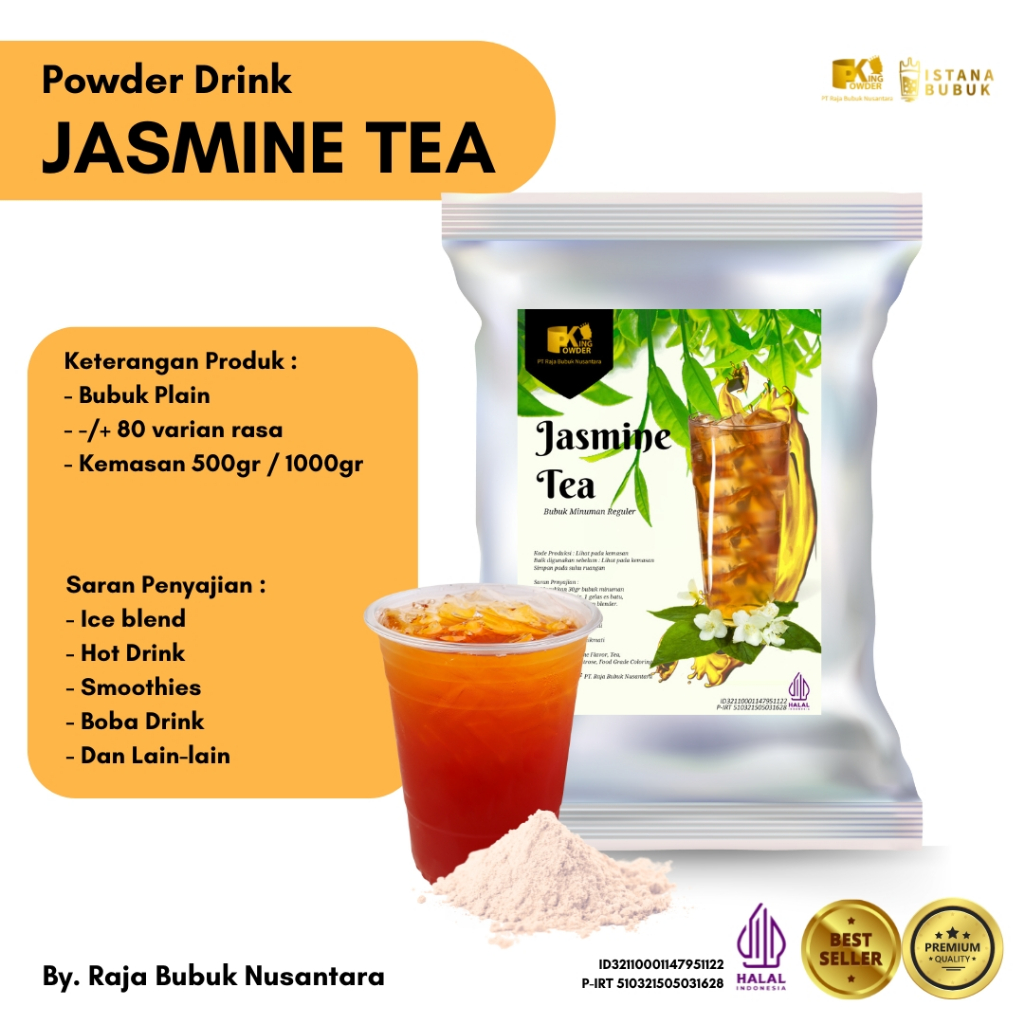 Bubuk Minuman Jasmine Tea Bubuk Minuman  Rasa Jasmine Tea Powder Drink Jasmine Tea