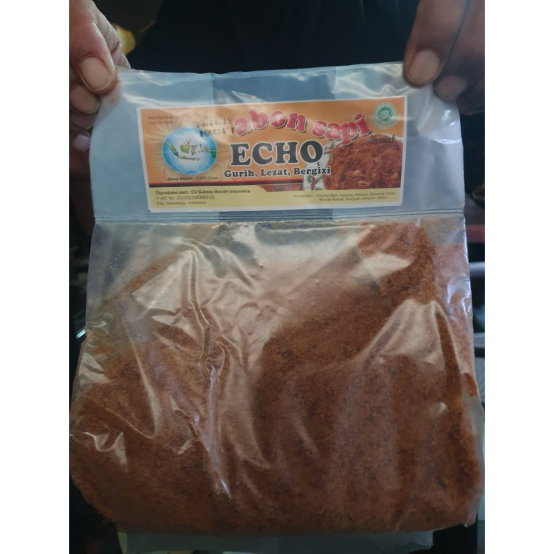 

papi saiyo abon sapi echo halal beef floss 1kg 250gr