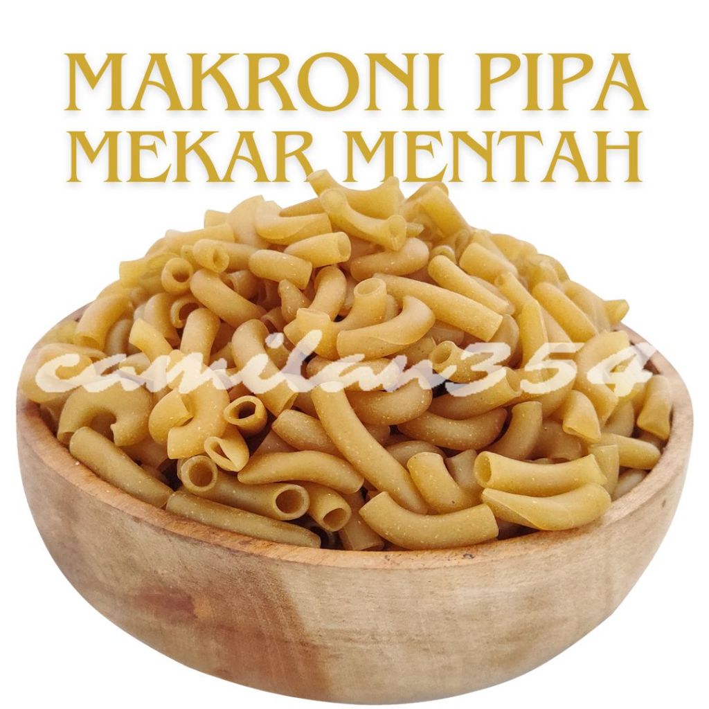 

[TERLARIS] Makaroni Mekar Coklat Mentah - 1000gr / Makroni Pipa Belum Matang 1kg