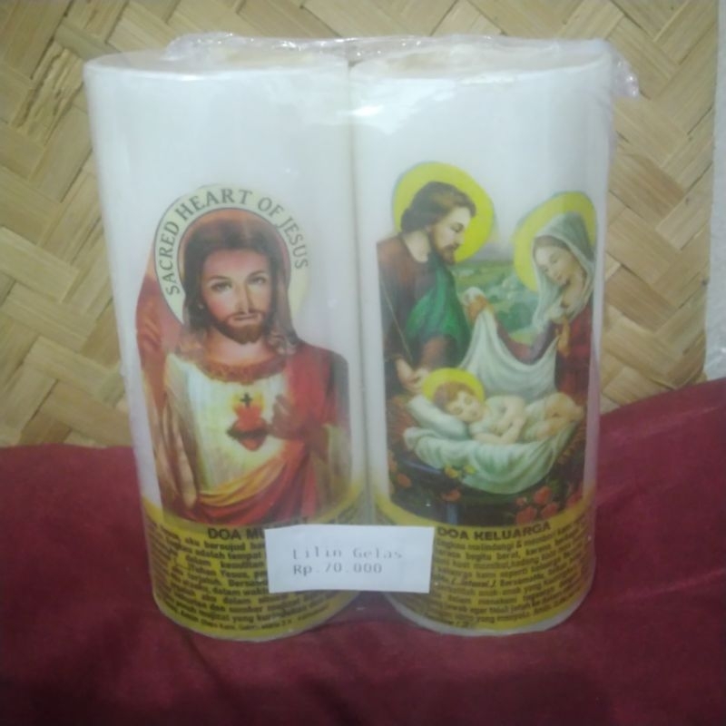 LILIN DOA - LILIN GELAS 13 CM / LILIN DOA KATOLIK